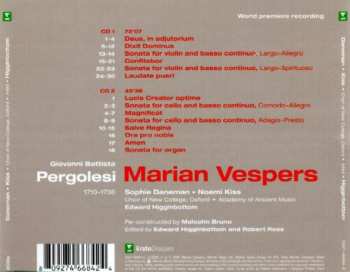 2CD Giovanni Battista Pergolesi: Marian Vespers