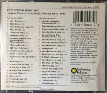 2CD Pete Seeger: Pete Seeger Singalong - Sanders Theatre, Cambridge, Massachusetts 1980