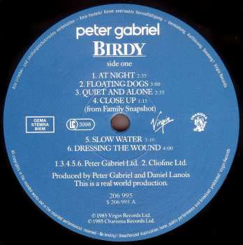 LP Peter Gabriel: Birdy (Music From The Film By Peter Gabriel)