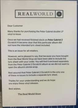 2LP Peter Gabriel: Peter Gabriel LTD | NUM