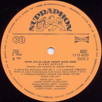 LP Peter Lipa: Blues Office