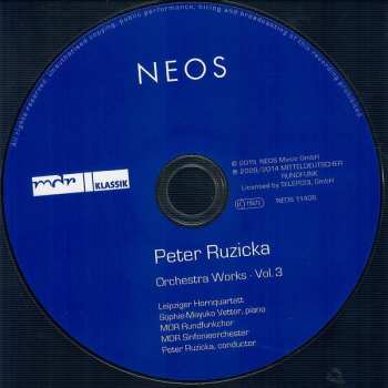 CD Peter Ruzicka: Orchestra Works - Vol. 3