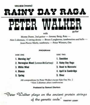 CD Peter Walker: Rainy Day Raga
