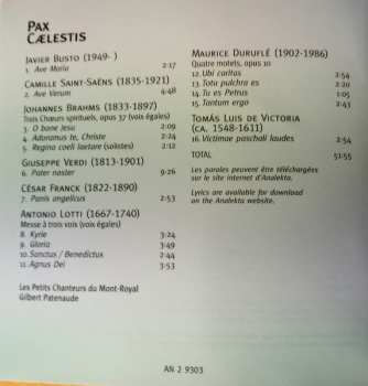 CD Les Petits Chanteurs Du Mont-Royal: Pax Caelestis