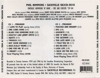 2CD Phil Nimmons: Vintage Nimmons 'N' Nine - CBC Air Checks '59-'64 LTD
