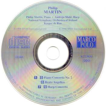 CD Philip Martin: Piano Concerto No. 2 • Harp Concerto • Beato Angelico