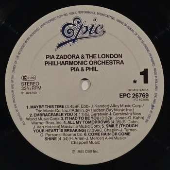 LP Pia Zadora: Pia & Phil