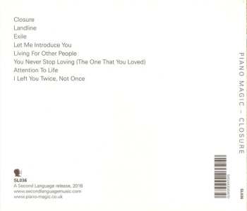 CD Piano Magic: Closure