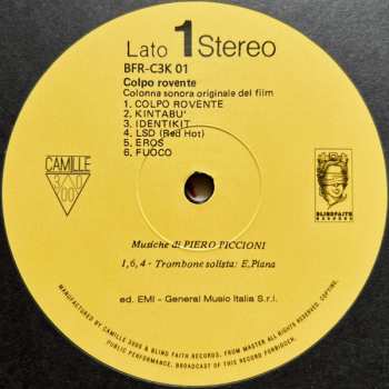 LP Piero Piccioni: Colpo Rovente (Colonna Sonora Originale Del Film) LTD | NUM