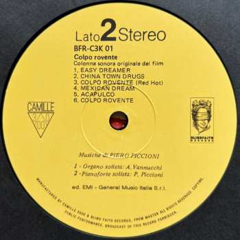 LP Piero Piccioni: Colpo Rovente (Colonna Sonora Originale Del Film) LTD | NUM