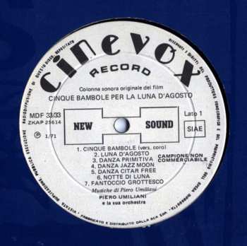 LP Piero Umiliani: 5 Bambole Per La Luna D'agosto - O.s.t.
