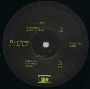2LP Pierre Henry: Labyrinthe !