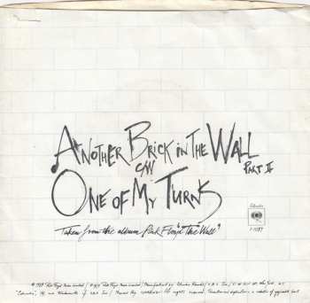 SP Pink Floyd: Another Brick In The Wall (Part II)