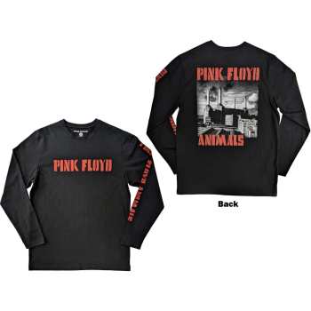 Mercancía Pink Floyd: Pink Floyd Unisex Long Sleeve T-shirt: Animals B&w (back & Sleeve Print) (small) S