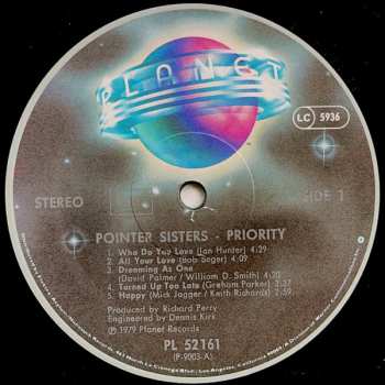 LP Pointer Sisters: Priority