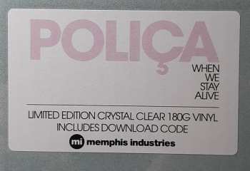 LP Poliça: When We Stay Alive LTD | CLR