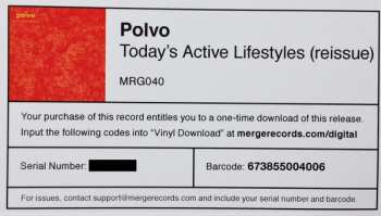 LP Polvo: Today's Active Lifestyles CLR