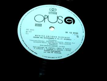 LP Prague Madrigal Singers: Musica Antiqua Slovaca: Hudba 14.-17. Storočia Na Slovensku