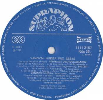 LP Václav Rabas: Vánoční Hudba Pro žestě / Christmas Brass Music