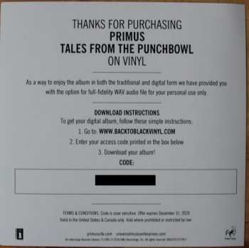 2LP Primus: Tales From The Punchbowl LTD