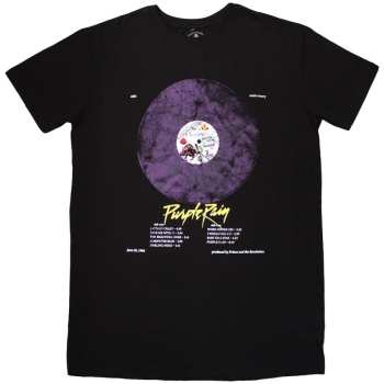 Mercancía Prince: Prince Ladies T-shirt Dress: Purple Rain Disc (black) (small) S