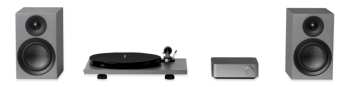 Técnica de áudio Pro-ject Stereo Set Phono + Streaming -  Audio Set Se Zesilovačem Wiim A Gramofonem, šedý