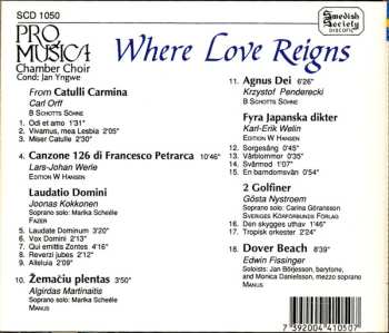 CD Pro Musica Chamber Choir: Where Love Reigns
