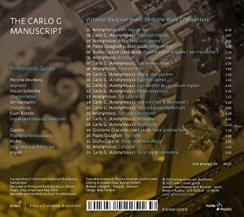 CD Profeti Della Quinta: The Carlo G Manuscript - Virtuoso Liturgical Music From The Early 17th Century