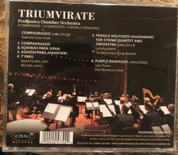 CD ProMusica Chamber Orchestra: Triumvirate 