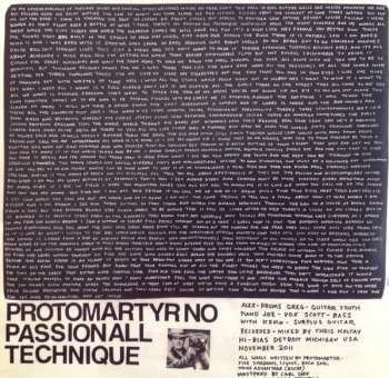 LP Protomartyr: No Passion All Technique LTD | CLR