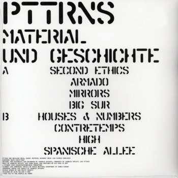 LP PTTRNS: Material Und Geschichte
