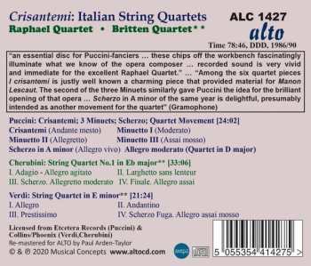 CD Giacomo Puccini: Crisantemi: Italian String Quartets