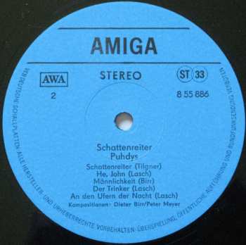 LP Puhdys: Puhdys 10: Schattenreiter