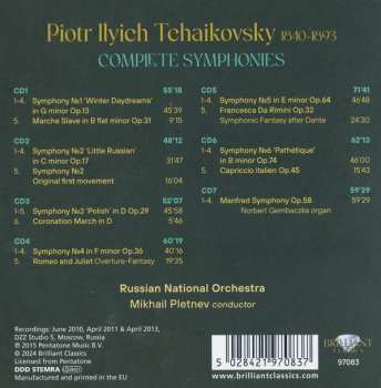7CD/Caja Pyotr Ilyich Tchaikovsky: Complete Symphonies