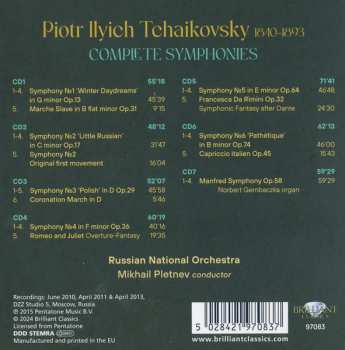 7CD/Caja Pyotr Ilyich Tchaikovsky: Complete Symphonies