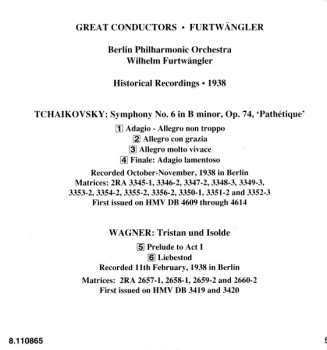 CD Pyotr Ilyich Tchaikovsky: Symphony No 6 "Pathétique" / Tristan Und Isolde: Prelude And Liebestod
