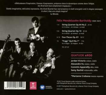 CD Felix Mendelssohn-Bartholdy: Quartets, Op. 13, 44 No. 2; 4 Pieces; Frage, Op. 99