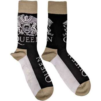 Mercancía Queen: Queen Unisex Ankle Socks: Crest & Logo (black) (uk Size 4 - 7) 36 - 42