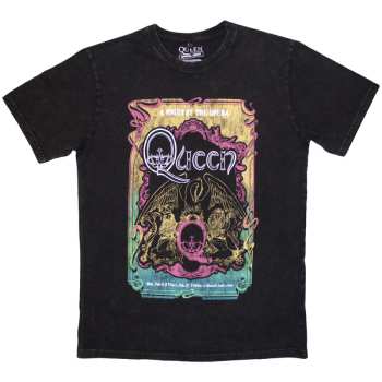 Mercancía Queen: Queen Unisex Stone Wash T-shirt: A Night At The Opera Tour '76 (small) S