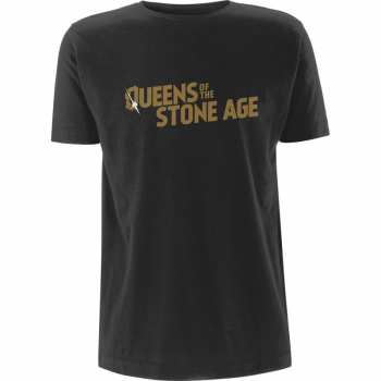 Merch Queens Of The Stone Age: Camiseta Text Logo Queens Of The Stone Age (metallic)