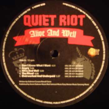 LP Quiet Riot: Alive And Well