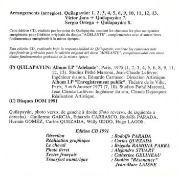 CD Quilapayún: En Avant! Adelante!