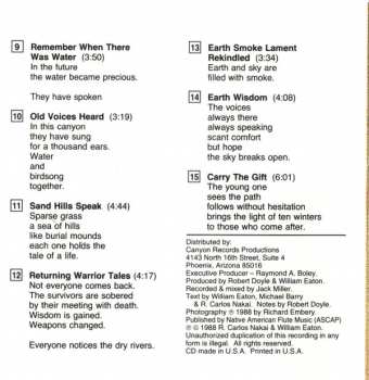 CD R. Carlos Nakai & William Eaton: Carry The Gift