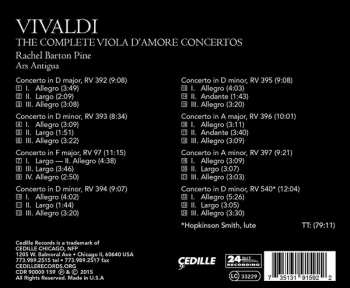 CD Antonio Vivaldi: The Complete Viola D'amore Concertos