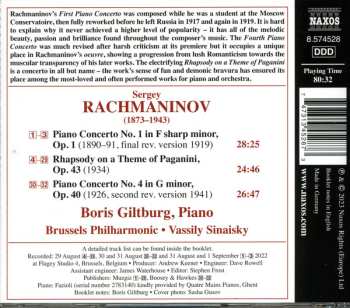 CD Sergei Vasilyevich Rachmaninoff: Piano Concertos Nos. 1 & 4 / Rhapsody On A Theme Of Paganini