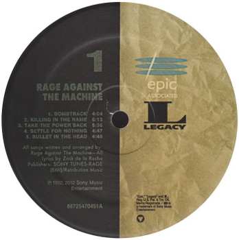 LP Rage Against The Machine: Rage Against The Machine