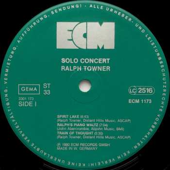 CD Ralph Towner: Solo Concert