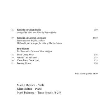 CD Ralph Vaughan Williams: Viola Fantasia