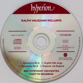 CD Ralph Vaughan Williams: Symphonies Nos 6 & 8