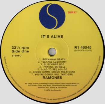 2LP Ramones: It's Alive